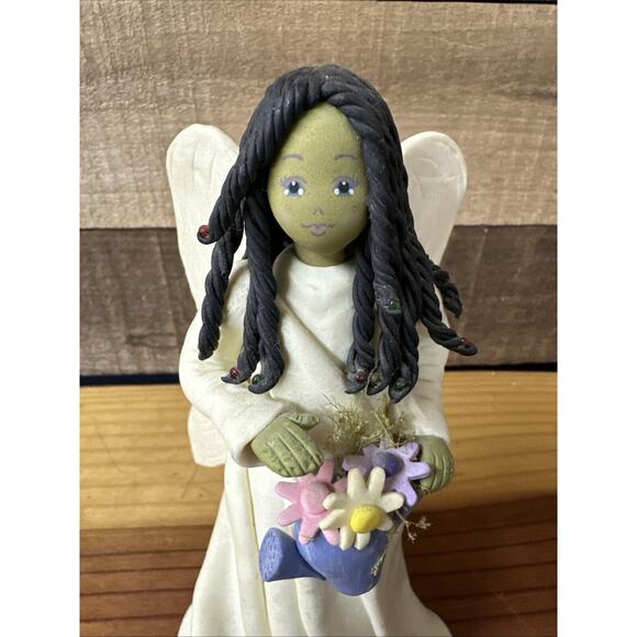 Kneaded Angel With Watering Can 8” Tall - Picture 2 of 5